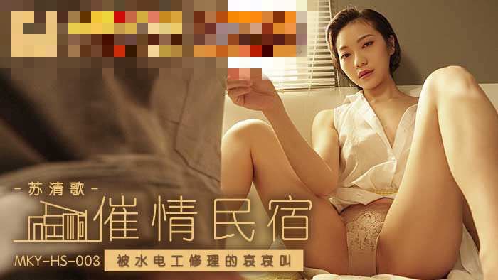 MKYHS003 催情民宿 被水电工修理的哀哀叫 苏清歌