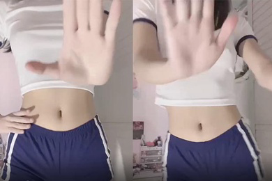 不穿内衣的高中美女在视频中热舞