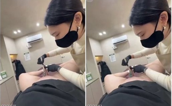 美女鸡巴脱毛服务！这服务不错啊！能忍住不硬起来没？