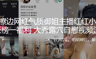 快手擦边网红气质御姐主播红红小公主,土豪榜一福利,大秀露穴自慰视频流出