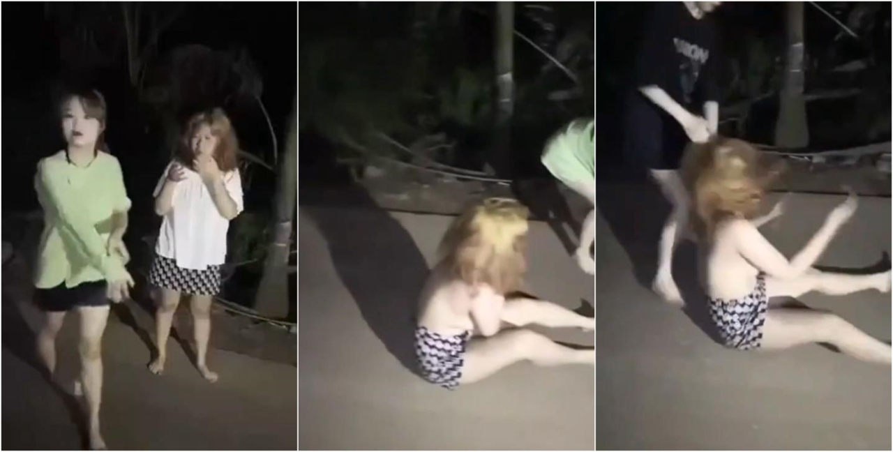 女孩户外遭同学扒光衣服霸凌