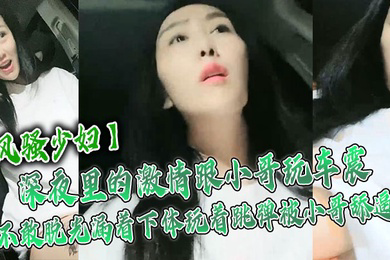 风骚少妇深夜里的激情跟小哥玩车震不敢脱光漏着下体玩着跳弹被小哥舔逼激情口活主动上位抽插舌吻玩逼