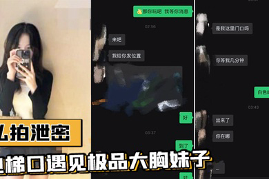 私拍泄密电梯口遇见极品大胸妹子果断加微信居然是邻居果断约炮视频流出