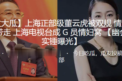 深圳海正部级双规情被带走上海电视台成G员情妇窝