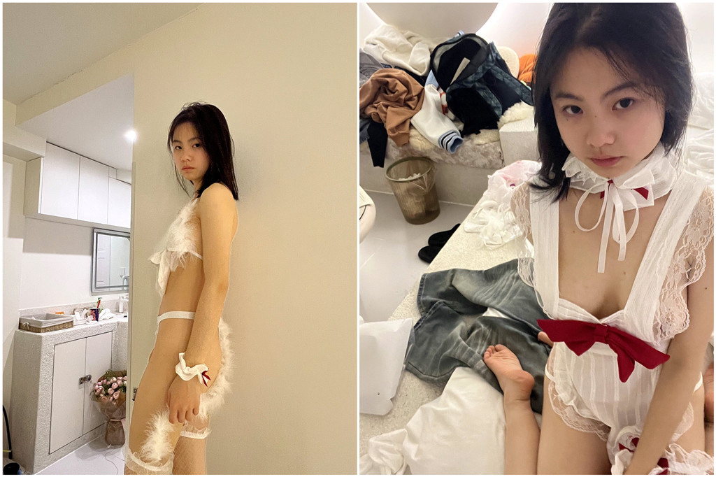 上海清纯女大学生酒店开房 蓝裙双腿上举 骑乘位 跪姿镜前口日常精致造型与床上反差强烈
