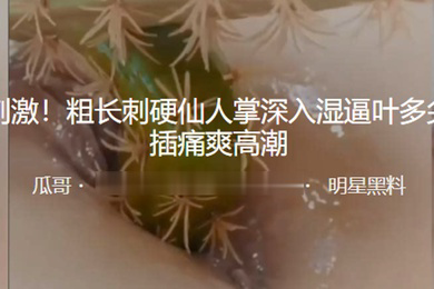 重口刺激粗长刺硬仙人掌深入湿逼叶多尖刺抽插痛爽高潮